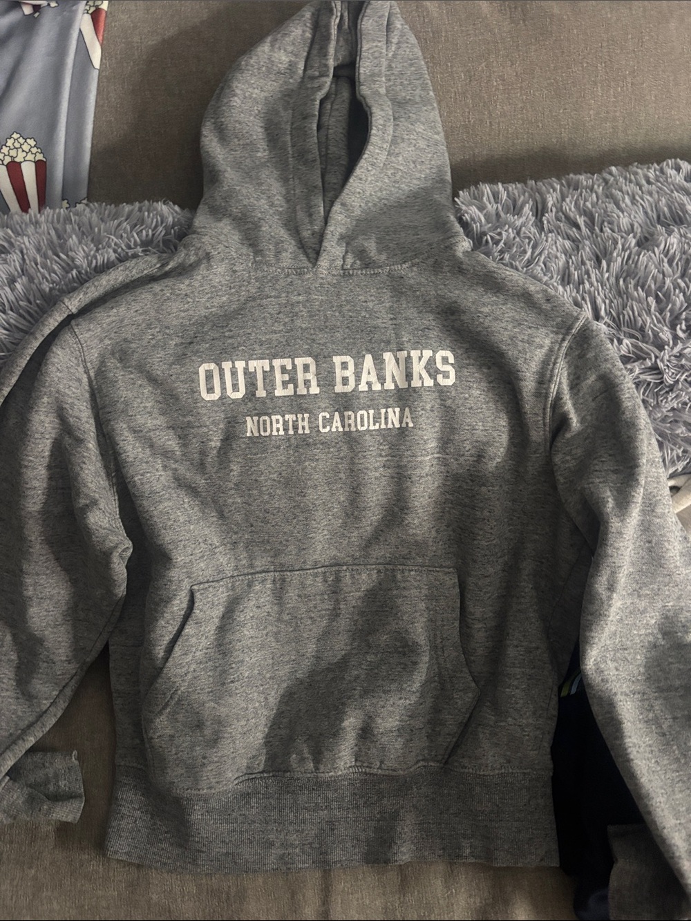 Old Navy Gray Crewneck Hoodie with 'Outer Banks North Carolina' Print